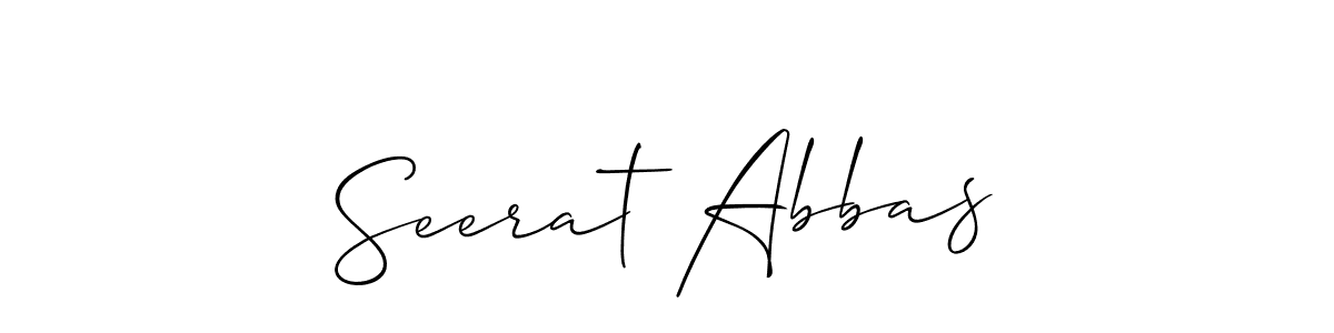 How to make Seerat Abbas name signature. Use Allison_Script style for creating short signs online. This is the latest handwritten sign. Seerat Abbas signature style 2 images and pictures png