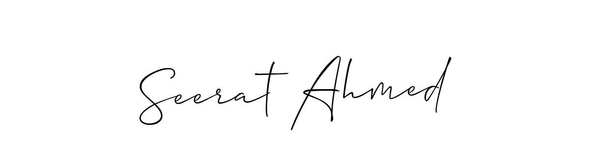 Also we have Seerat Ahmed name is the best signature style. Create professional handwritten signature collection using Allison_Script autograph style. Seerat Ahmed signature style 2 images and pictures png
