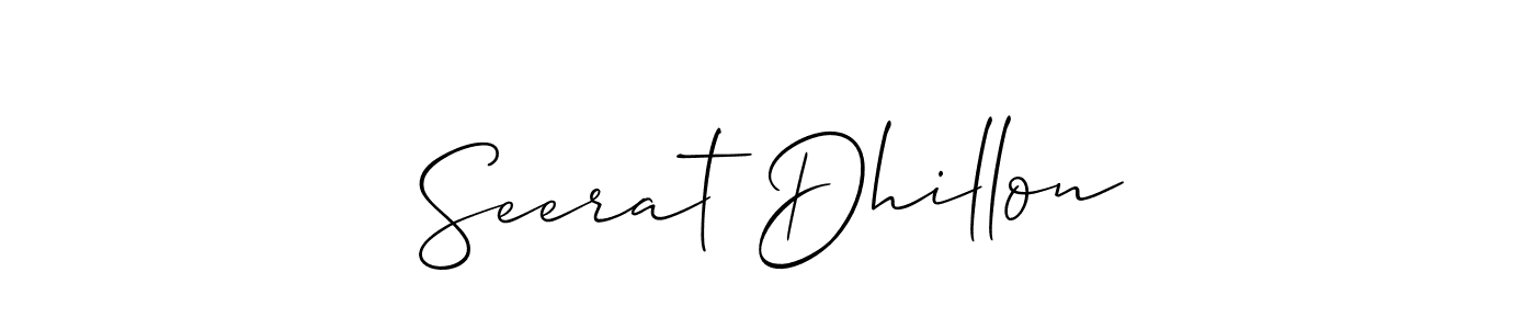 if you are searching for the best signature style for your name Seerat Dhillon. so please give up your signature search. here we have designed multiple signature styles  using Allison_Script. Seerat Dhillon signature style 2 images and pictures png