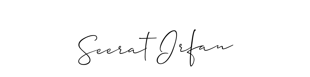 You should practise on your own different ways (Allison_Script) to write your name (Seerat Irfan) in signature. don't let someone else do it for you. Seerat Irfan signature style 2 images and pictures png