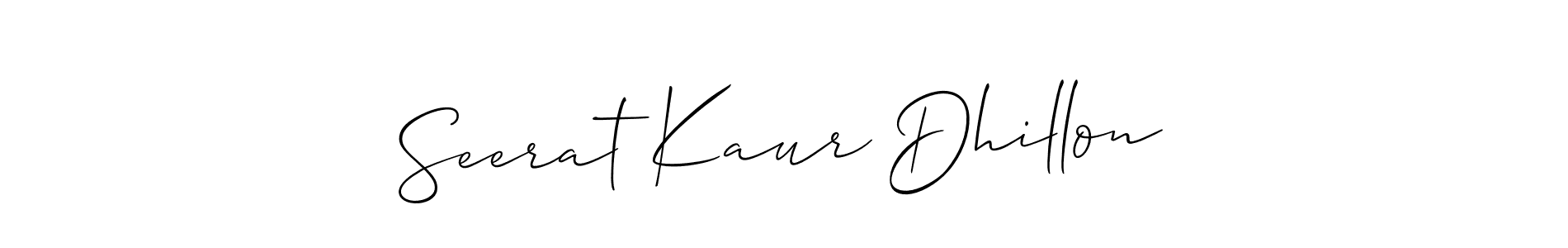 Seerat Kaur Dhillon stylish signature style. Best Handwritten Sign (Allison_Script) for my name. Handwritten Signature Collection Ideas for my name Seerat Kaur Dhillon. Seerat Kaur Dhillon signature style 2 images and pictures png