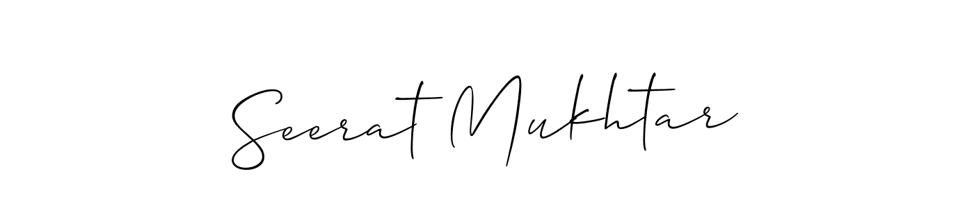 Create a beautiful signature design for name Seerat Mukhtar. With this signature (Allison_Script) fonts, you can make a handwritten signature for free. Seerat Mukhtar signature style 2 images and pictures png