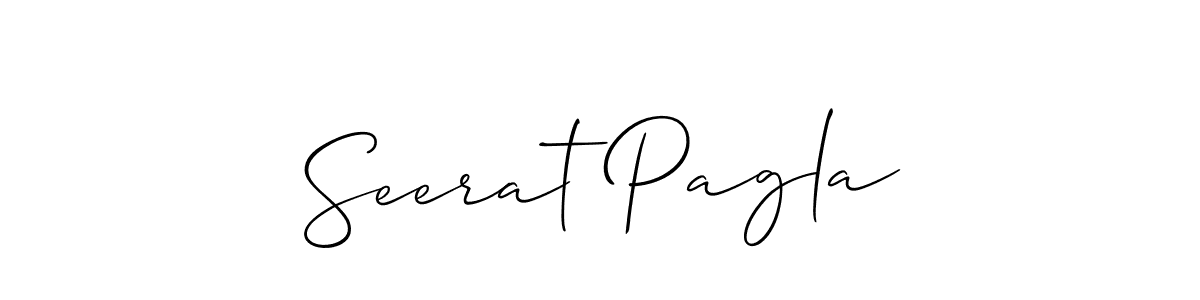 You should practise on your own different ways (Allison_Script) to write your name (Seerat Pagla) in signature. don't let someone else do it for you. Seerat Pagla signature style 2 images and pictures png