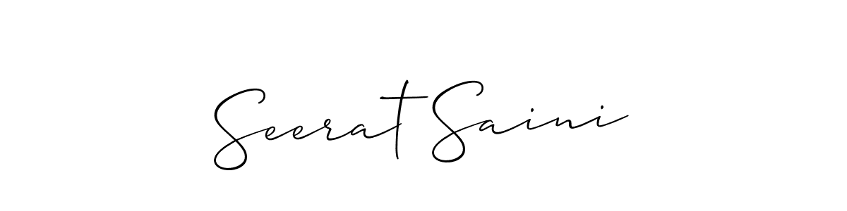 You should practise on your own different ways (Allison_Script) to write your name (Seerat Saini) in signature. don't let someone else do it for you. Seerat Saini signature style 2 images and pictures png