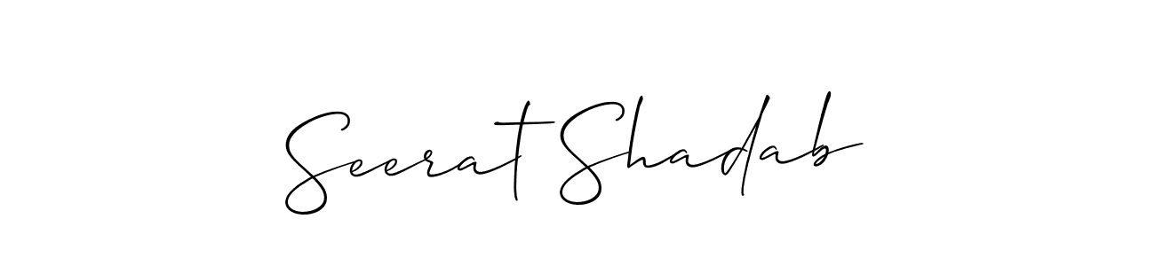 How to Draw Seerat Shadab signature style? Allison_Script is a latest design signature styles for name Seerat Shadab. Seerat Shadab signature style 2 images and pictures png