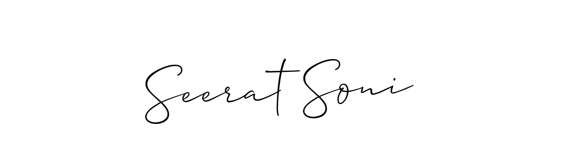 if you are searching for the best signature style for your name Seerat Soni. so please give up your signature search. here we have designed multiple signature styles  using Allison_Script. Seerat Soni signature style 2 images and pictures png