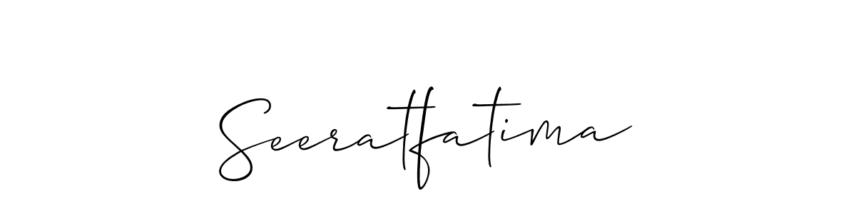 It looks lik you need a new signature style for name Seeratfatima. Design unique handwritten (Allison_Script) signature with our free signature maker in just a few clicks. Seeratfatima signature style 2 images and pictures png