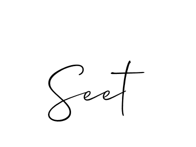 Seet stylish signature style. Best Handwritten Sign (Allison_Script) for my name. Handwritten Signature Collection Ideas for my name Seet. Seet signature style 2 images and pictures png