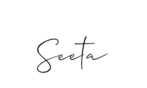 Similarly Allison_Script is the best handwritten signature design. Signature creator online .You can use it as an online autograph creator for name Seeta. Seeta signature style 2 images and pictures png