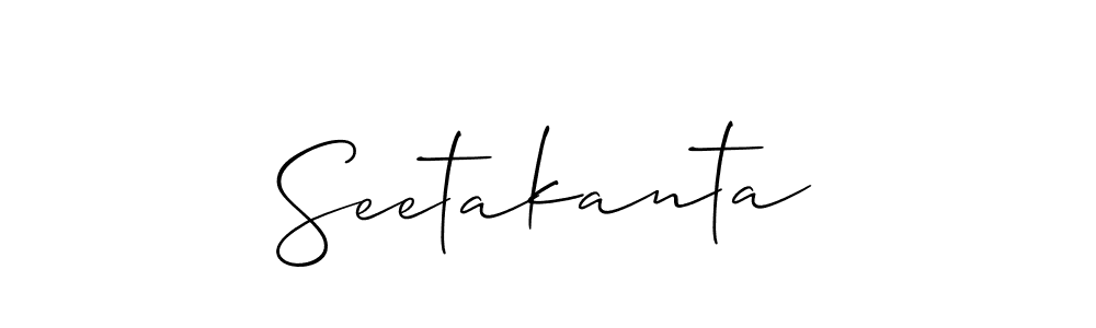 How to make Seetakanta signature? Allison_Script is a professional autograph style. Create handwritten signature for Seetakanta name. Seetakanta signature style 2 images and pictures png
