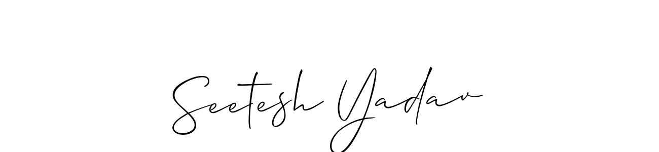 Design your own signature with our free online signature maker. With this signature software, you can create a handwritten (Allison_Script) signature for name Seetesh Yadav. Seetesh Yadav signature style 2 images and pictures png