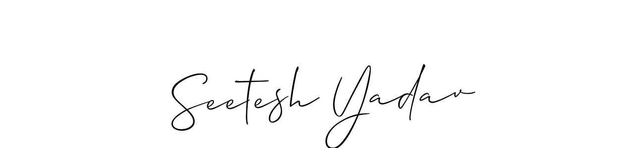 Design your own signature with our free online signature maker. With this signature software, you can create a handwritten (Allison_Script) signature for name Seetesh Yadav. Seetesh Yadav signature style 2 images and pictures png