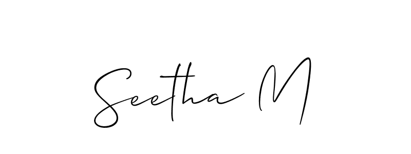 How to Draw Seetha M signature style? Allison_Script is a latest design signature styles for name Seetha M. Seetha M signature style 2 images and pictures png