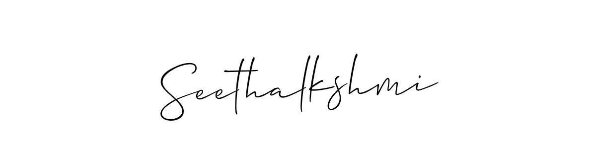 You should practise on your own different ways (Allison_Script) to write your name (Seethalkshmi) in signature. don't let someone else do it for you. Seethalkshmi signature style 2 images and pictures png