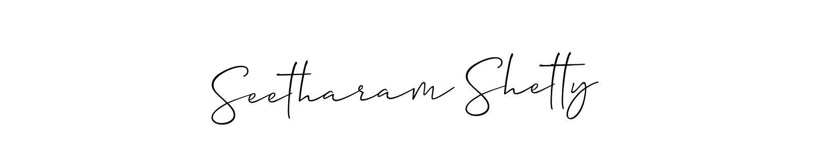 How to make Seetharam Shetty name signature. Use Allison_Script style for creating short signs online. This is the latest handwritten sign. Seetharam Shetty signature style 2 images and pictures png