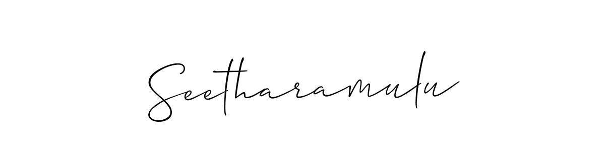 How to make Seetharamulu signature? Allison_Script is a professional autograph style. Create handwritten signature for Seetharamulu name. Seetharamulu signature style 2 images and pictures png