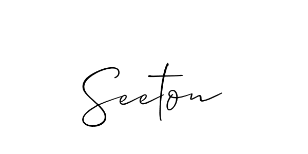 Best and Professional Signature Style for Seeton. Allison_Script Best Signature Style Collection. Seeton signature style 2 images and pictures png