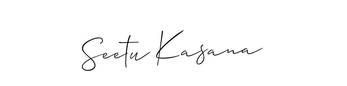 How to make Seetu Kasana signature? Allison_Script is a professional autograph style. Create handwritten signature for Seetu Kasana name. Seetu Kasana signature style 2 images and pictures png