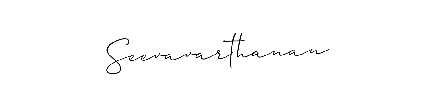 How to make Seevavarthanan name signature. Use Allison_Script style for creating short signs online. This is the latest handwritten sign. Seevavarthanan signature style 2 images and pictures png