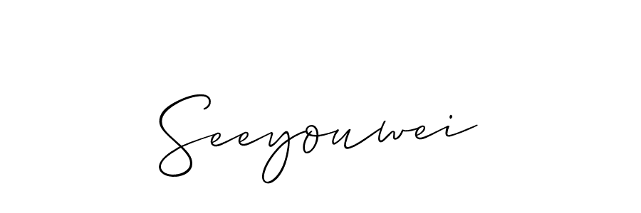 Design your own signature with our free online signature maker. With this signature software, you can create a handwritten (Allison_Script) signature for name Seeyouwei. Seeyouwei signature style 2 images and pictures png