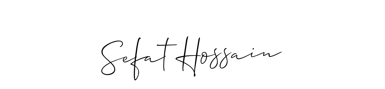 How to make Sefat Hossain name signature. Use Allison_Script style for creating short signs online. This is the latest handwritten sign. Sefat Hossain signature style 2 images and pictures png