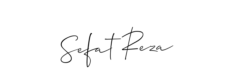 Create a beautiful signature design for name Sefat Reza. With this signature (Allison_Script) fonts, you can make a handwritten signature for free. Sefat Reza signature style 2 images and pictures png