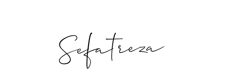 Make a beautiful signature design for name Sefatreza. With this signature (Allison_Script) style, you can create a handwritten signature for free. Sefatreza signature style 2 images and pictures png