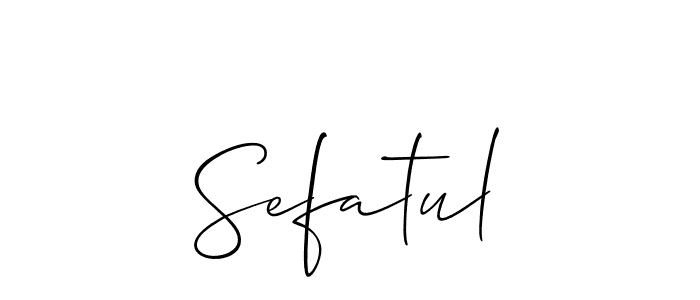 Similarly Allison_Script is the best handwritten signature design. Signature creator online .You can use it as an online autograph creator for name Sefatul. Sefatul signature style 2 images and pictures png