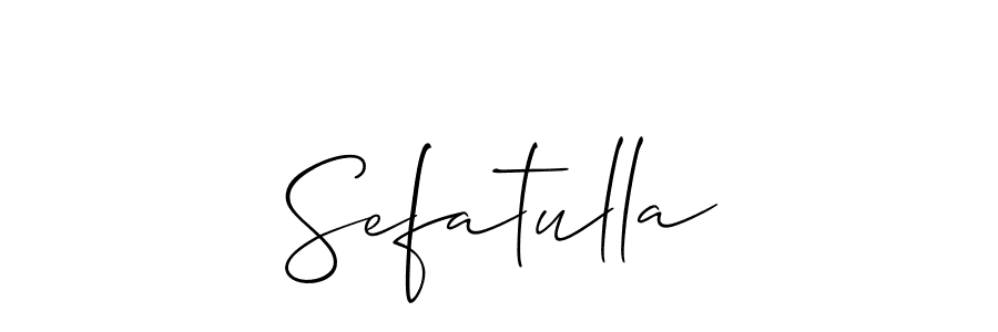 Make a beautiful signature design for name Sefatulla. With this signature (Allison_Script) style, you can create a handwritten signature for free. Sefatulla signature style 2 images and pictures png