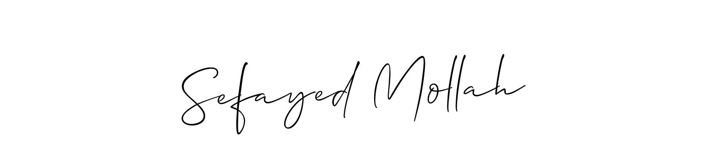 How to make Sefayed Mollah signature? Allison_Script is a professional autograph style. Create handwritten signature for Sefayed Mollah name. Sefayed Mollah signature style 2 images and pictures png