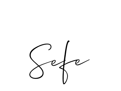 Allison_Script is a professional signature style that is perfect for those who want to add a touch of class to their signature. It is also a great choice for those who want to make their signature more unique. Get Sefe name to fancy signature for free. Sefe signature style 2 images and pictures png