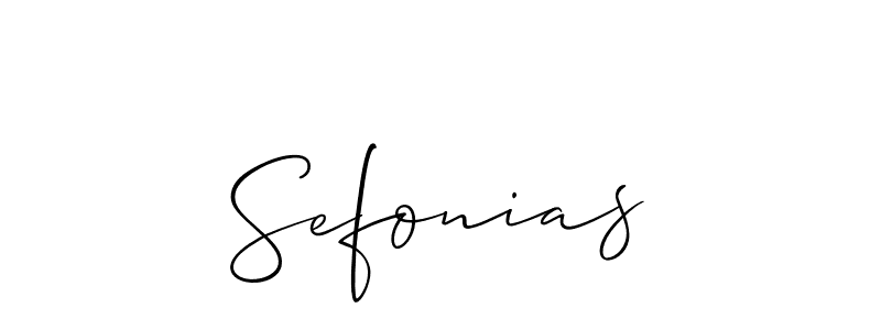 Design your own signature with our free online signature maker. With this signature software, you can create a handwritten (Allison_Script) signature for name Sefonias. Sefonias signature style 2 images and pictures png