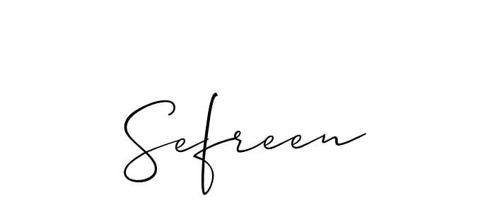 Sefreen stylish signature style. Best Handwritten Sign (Allison_Script) for my name. Handwritten Signature Collection Ideas for my name Sefreen. Sefreen signature style 2 images and pictures png