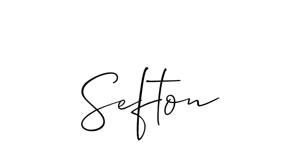 if you are searching for the best signature style for your name Sefton. so please give up your signature search. here we have designed multiple signature styles  using Allison_Script. Sefton signature style 2 images and pictures png