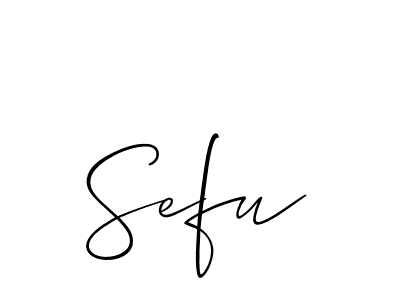 You should practise on your own different ways (Allison_Script) to write your name (Sefu) in signature. don't let someone else do it for you. Sefu signature style 2 images and pictures png