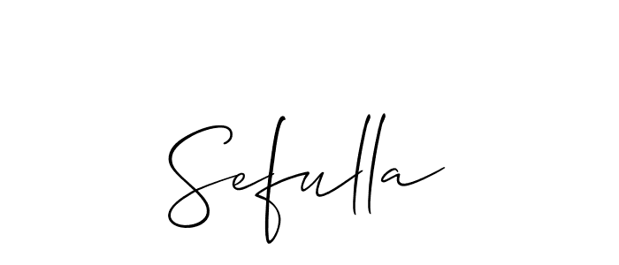 Best and Professional Signature Style for Sefulla. Allison_Script Best Signature Style Collection. Sefulla signature style 2 images and pictures png