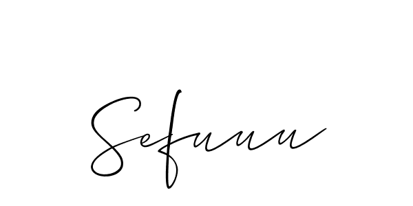 How to Draw Sefuuu signature style? Allison_Script is a latest design signature styles for name Sefuuu. Sefuuu signature style 2 images and pictures png