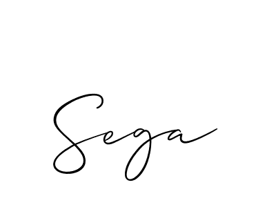 Make a beautiful signature design for name Sega. With this signature (Allison_Script) style, you can create a handwritten signature for free. Sega signature style 2 images and pictures png