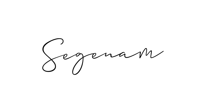 Also You can easily find your signature by using the search form. We will create Segenam name handwritten signature images for you free of cost using Allison_Script sign style. Segenam signature style 2 images and pictures png