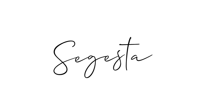 Design your own signature with our free online signature maker. With this signature software, you can create a handwritten (Allison_Script) signature for name Segesta. Segesta signature style 2 images and pictures png