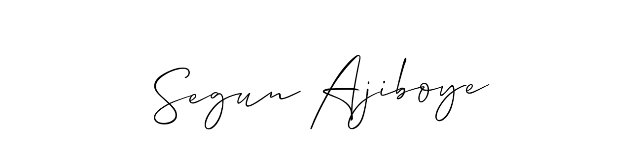 Use a signature maker to create a handwritten signature online. With this signature software, you can design (Allison_Script) your own signature for name Segun Ajiboye. Segun Ajiboye signature style 2 images and pictures png