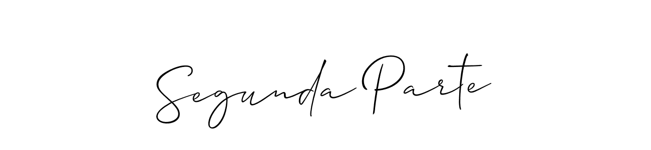 Best and Professional Signature Style for Segunda Parte. Allison_Script Best Signature Style Collection. Segunda Parte signature style 2 images and pictures png