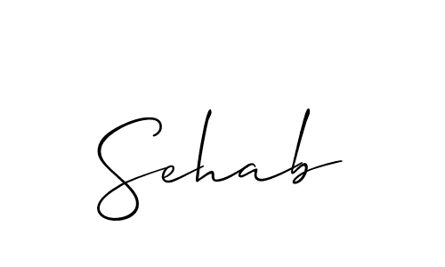 It looks lik you need a new signature style for name Sehab. Design unique handwritten (Allison_Script) signature with our free signature maker in just a few clicks. Sehab signature style 2 images and pictures png