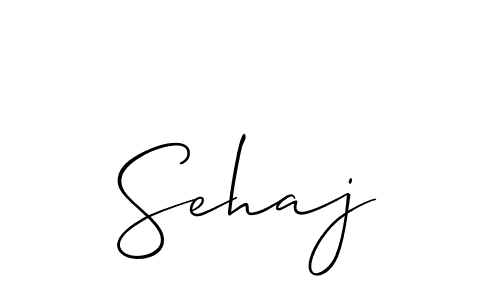 Create a beautiful signature design for name Sehaj. With this signature (Allison_Script) fonts, you can make a handwritten signature for free. Sehaj signature style 2 images and pictures png