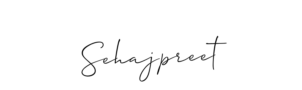 Make a beautiful signature design for name Sehajpreet. With this signature (Allison_Script) style, you can create a handwritten signature for free. Sehajpreet signature style 2 images and pictures png