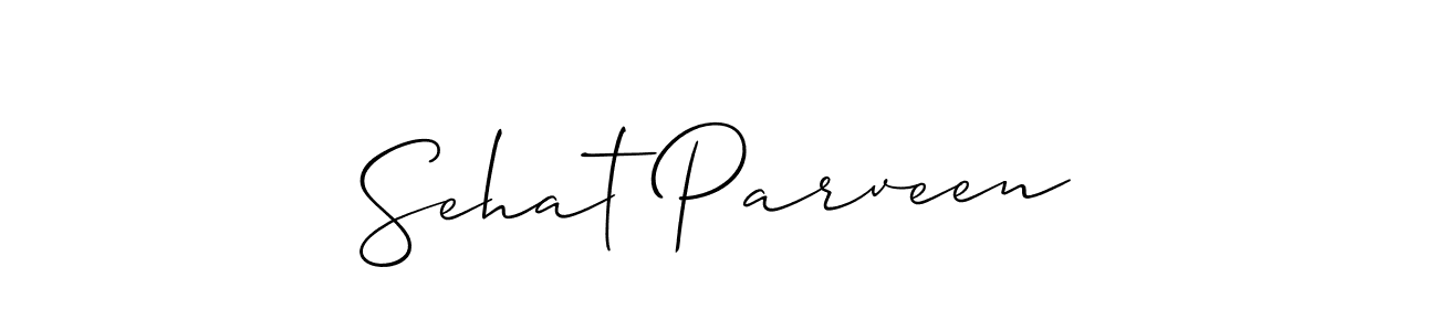 You should practise on your own different ways (Allison_Script) to write your name (Sehat Parveen) in signature. don't let someone else do it for you. Sehat Parveen signature style 2 images and pictures png