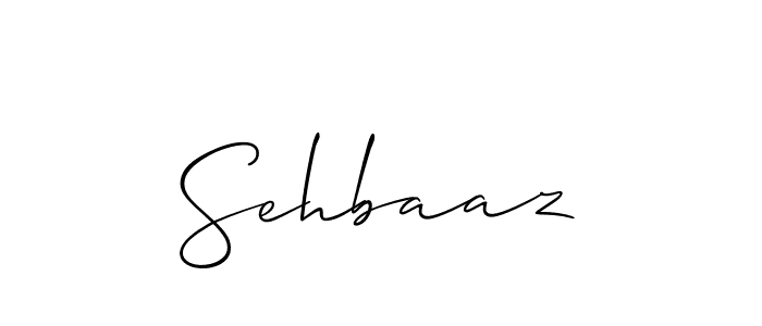 How to make Sehbaaz signature? Allison_Script is a professional autograph style. Create handwritten signature for Sehbaaz name. Sehbaaz signature style 2 images and pictures png