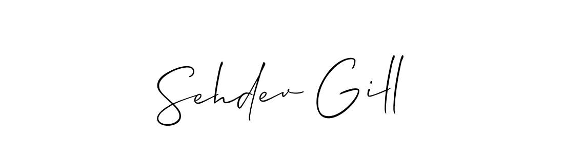 Also You can easily find your signature by using the search form. We will create Sehdev Gill name handwritten signature images for you free of cost using Allison_Script sign style. Sehdev Gill signature style 2 images and pictures png