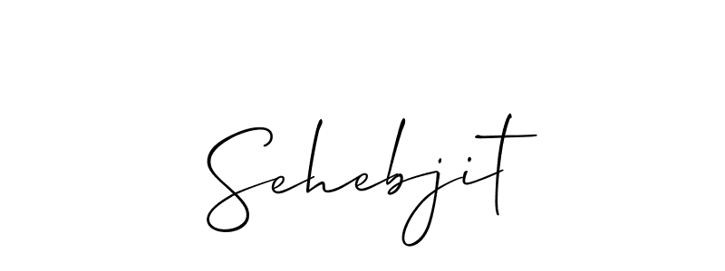 How to make Sehebjit signature? Allison_Script is a professional autograph style. Create handwritten signature for Sehebjit name. Sehebjit signature style 2 images and pictures png