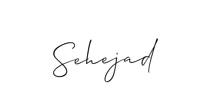 How to make Sehejad signature? Allison_Script is a professional autograph style. Create handwritten signature for Sehejad name. Sehejad signature style 2 images and pictures png